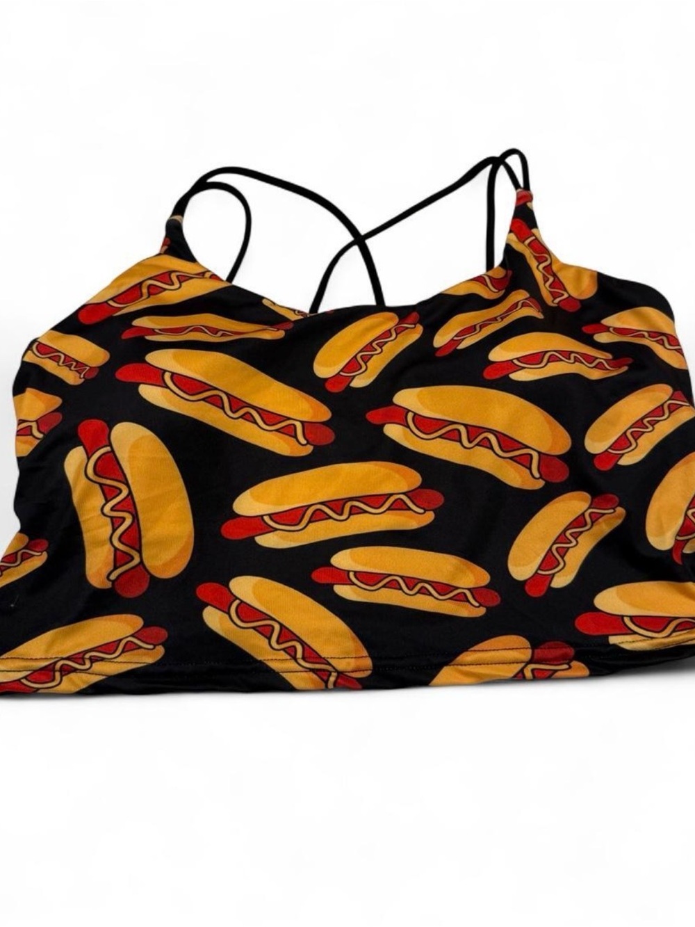 Viral Hot Dog Tank Top Cami Tank Top Strappy Crop Top Funky Novelty Indie Tee